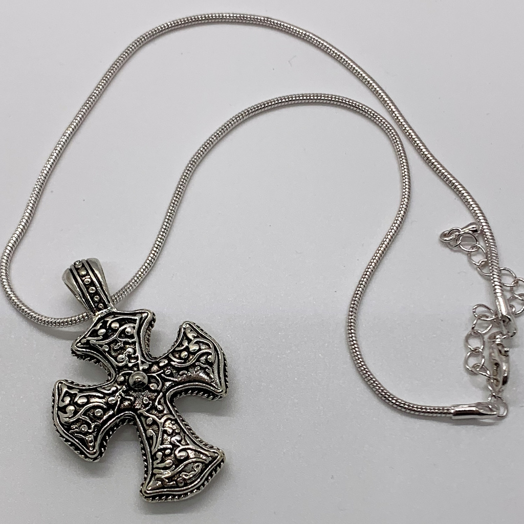 Necklace And Earring Set Cross Detailed Design New